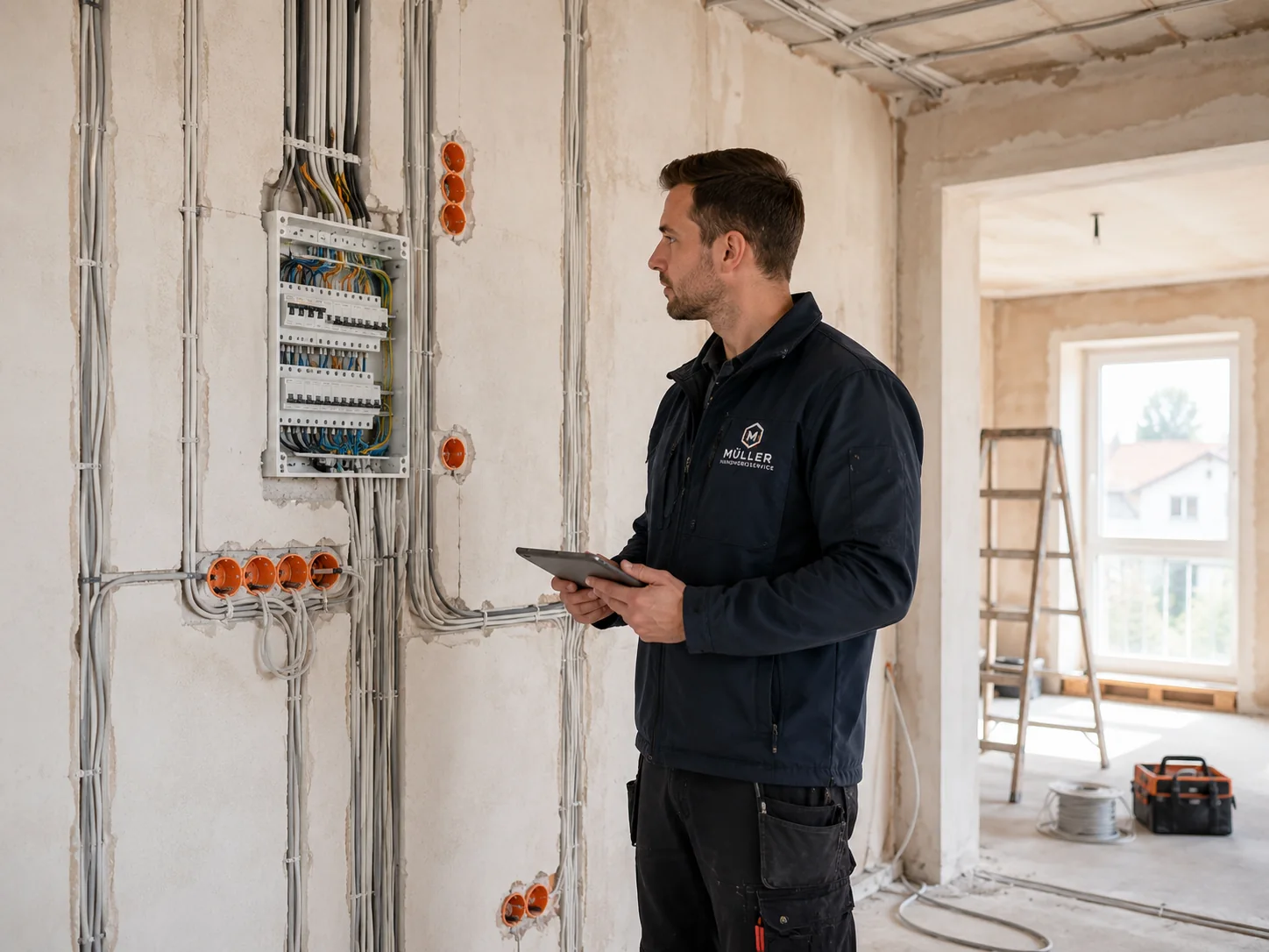 Kabel Installation Rohbau Elektroarbeiten in Duisburg